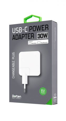 Зарядное устройство DORTEN USB-C Power Adapter 30W, белый