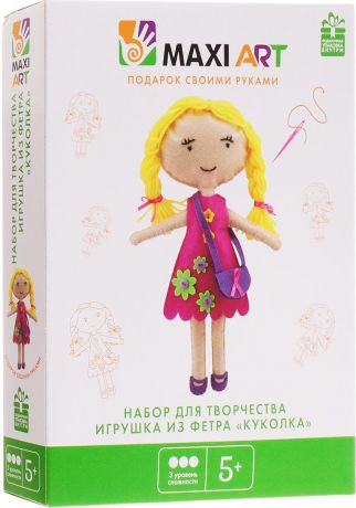 Maxi Art Набор для творчества Игрушка из фетра Куколка