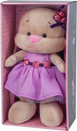 Jack & Lin Мягкая игрушка Зайка в фиолетовом платье 25 см