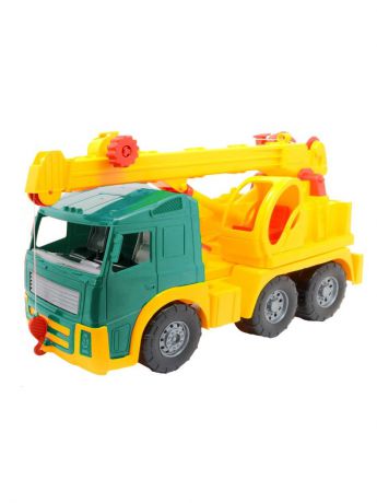 Машинка-игрушка Colorplast Автокран бирюзовый, желтый