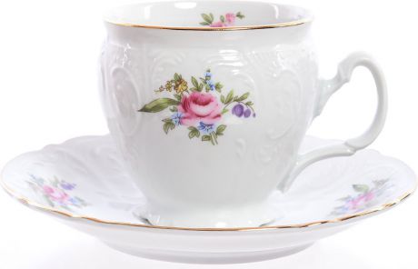 Набор чайный Bernadotte "Полевой цветок", цвет: белый, 240 мл, 12 предметов. 3752