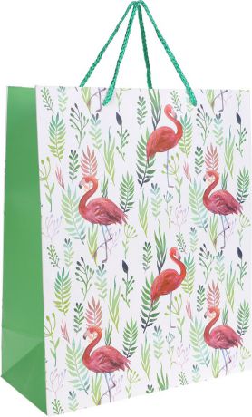 Подарочная упаковка Dream Cards "Красивые фламинго", 26,4 х 32,7 х 13,6 см