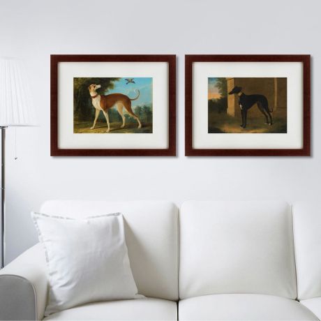 Картина Картины В Квартиру Коллекция Portrait of a Greyhound called Pompons (из 2-х картин), Бумага