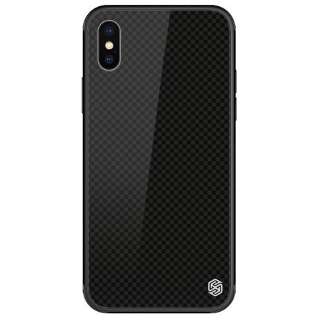 Чехол для сотового телефона Nillkin Накладка Tempered Plaid Case Apple iPhone X/XS Black, черный