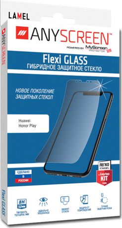 Защитное стекло AnyScreen Flexi Glass для Huawei Honor Play, прозрачный