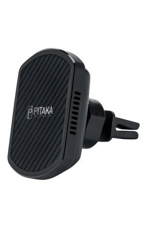 Держатель для телефона Pitaka MagMount Qi Pro Vent USB-C, черный