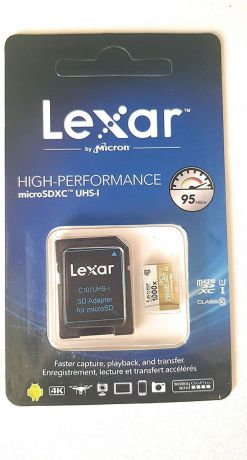 Карта памяти Lexar microSDXC 256GB Class10 633x UHS-I с адаптером