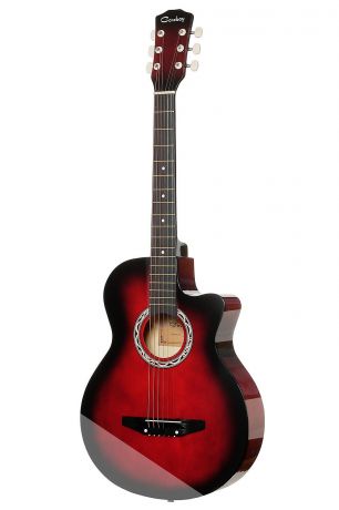 Акустическая гитара COWBOY 38C RDS, красный