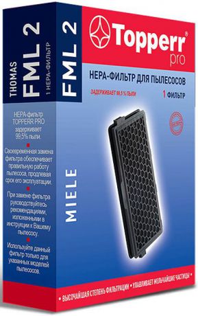 Комплект фильтров Topper 1156 FPH 1, для пылесоса Philips, Electrolux, Bork, тип EF74