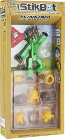 Stikbot Фигурка с аксессуарами Прически цвет зеленый желтый коричневый