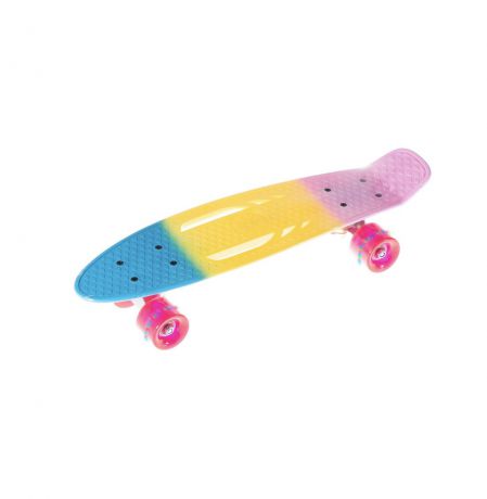 Скейтборд JESELVIP PBRB-101, желтый, голубой, розовый
