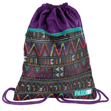 Сумка для сменной обуви PASO ethnic ornament purple, фиолетовый, разноцветный