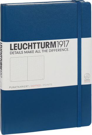 Записная книжка Leuchtturm1917, 359696, синий, A5 (148 x 210 мм), в точку, 125 листов