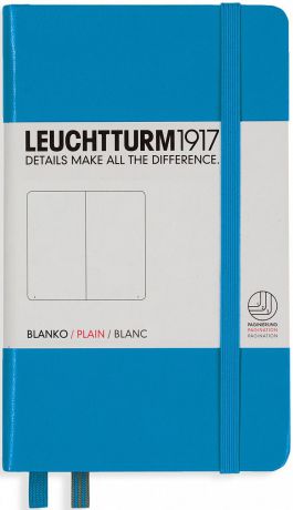 Записная книжка Leuchtturm1917, 346692, лазурный, A6 (105 x 148 мм), в точку, 92 листа