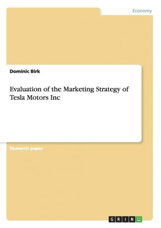 Dominic Birk Evaluation of the Marketing Strategy of Tesla Motors Inc