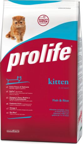 Корм сухой Prolife для котят, рыба и рис, 1,5 кг