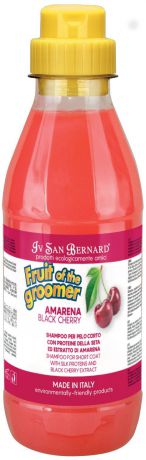 Шампунь для животных Iv San Bernard ISB Fruit of the Grommer Black Cherry, для короткой шерсти, с протеинами шелка, 500 мл