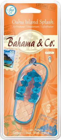 Освежитель воздуха автомобильный Bahama & Co. Пляжный тапочек - аромат с острова Oaxy, E301411800, 19 x 7,5 x 2,4 см