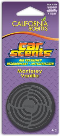 Освежитель воздуха автомобильный California Scents Банка на блистере - Монтерейская ваниль, E301413900, 17,8 x 7,7 x 3,9 см