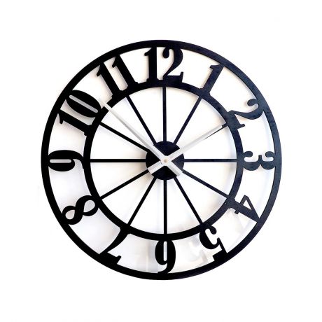 Настенные часы Roomton Лофт, черный, 50 см