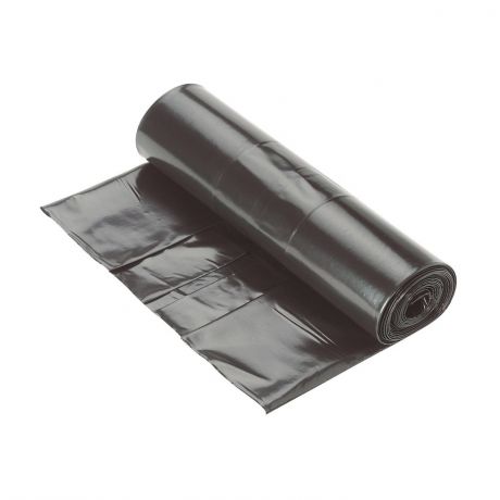 Мешки для мусора Капио в рулоне ПВД 180л 90х110 чёрные двухслойные премиум 10 штук, черный