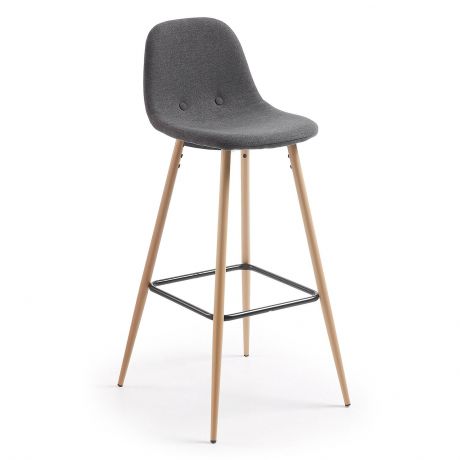 Барный стул La Forma (ex Julia Grup) Nilson,CC0276J15, серый