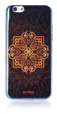 Чехол для сотового телефона Beckberg Golden Faith Series силикон со стразами стиль 1 для Apple iPhone 6 Plus/6S Plus 5.5", разноцветный