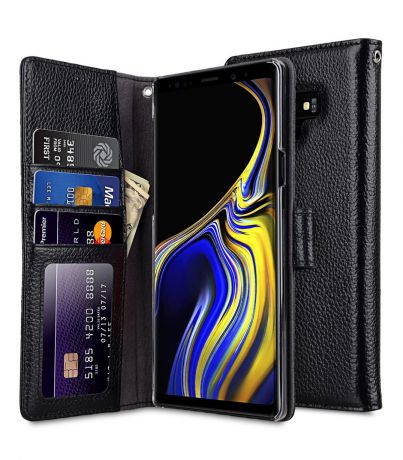 Чехол для сотового телефона Melkco Кожаный чехол книжка для Samsung Galaxy Note 9 - Wallet Book ID Slot Type, черный