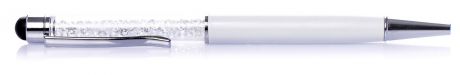 Стилус для мобильного телефона iNeez стилус - ручка white емкостной с кристаллами, белый