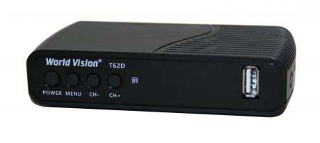 ТВ-тюнер/ресивер Worldvision Ресивер World Vision T62 D для приема цифрового сигнала DVB-C, DVB-T2 форматов высокого качества