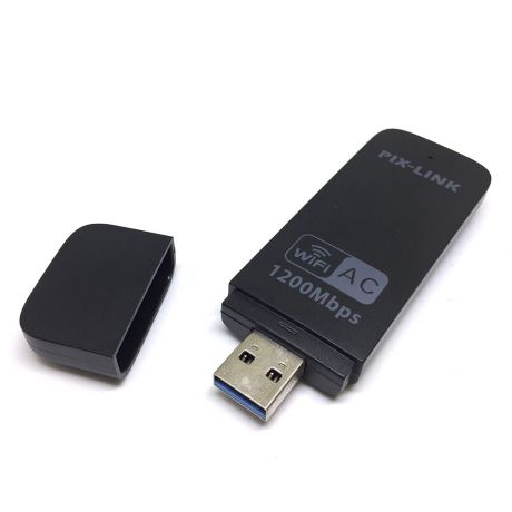 Wi-Fi адаптер Espada UW1200-1, USB, 1200Мбит/c , 802.11 ac, 2,4 и 5 ГГЦ, черный