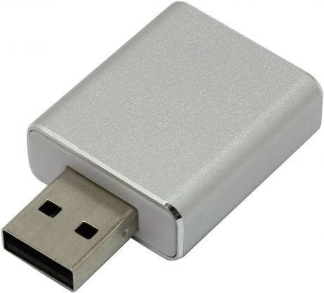 Внешняя звуковая карта Espada PAAU005, USB, серебристый