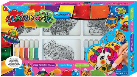 Набор для создания витража Glass Magic Игровой набор для рисования витражей №3