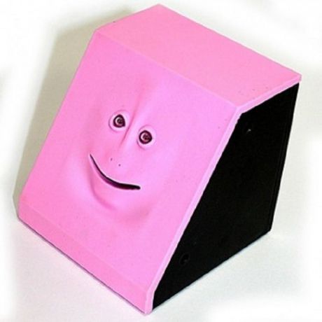Интерактивная игрушка Интерактивная копилка "Обжора" (гладкий розовый) розовый