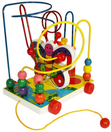 Лабиринт Развивающие игрушки из дерева Лабиринт-каталка "Бабочка"