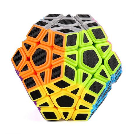 Головоломка MoYu Кубик Рубика Мегамикс MoFang Carbon Fiber JiaoShi Megaminx 3х3 разноцветный