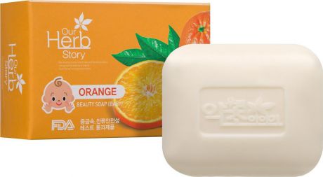 Детское мыло Korea Our Herb Story Orange, с экстрактом апельсина, 100 г