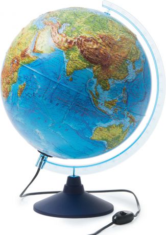Globen Глобус Земли физико-политический Рельефный с подсветкой диаметр 32 см