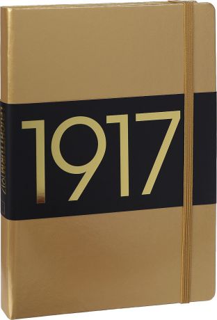 Записная книжка Leuchtturm1917 Metallic Edition, 355676, золотой, A5 (148 x 210 мм), в точку, 125 листов