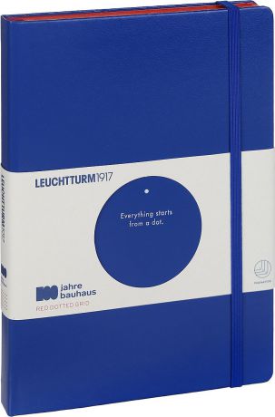 Записная книжка Leuchtturm1917 Bauhaus 100, 359618, синий;красный, A5 (148 x 210 мм), в точку, 126 листов