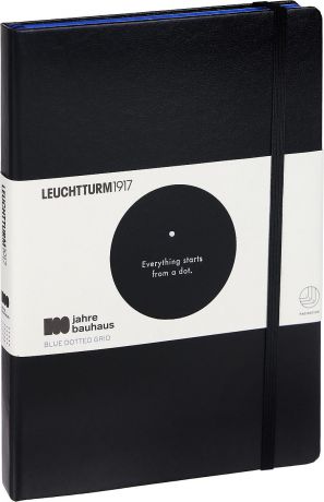 Записная книжка Leuchtturm1917 Bauhaus 100, 359617, черный;синий, A5 (148 x 210 мм), в точку, 126 листов