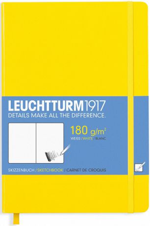 Записная книжка Leuchtturm1917, 344995, желтый, A5 (148 x 210 мм), без разметки, 48 листов