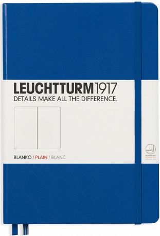 Записная книжка Leuchtturm1917, 342705, синий, A5 (148 x 210 мм), без разметки, 126 листов