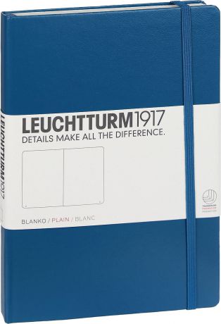 Записная книжка Leuchtturm1917, 359698, синий, A5 (148 x 210 мм), без разметки, 126 листов