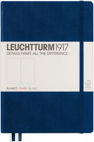 Записная книжка Leuchtturm1917, 342924, темно-синий, A5 (148 x 210 мм), без разметки, 126 листов