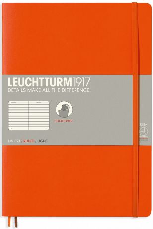 Записная книжка Leuchtturm1917, 349278, оранжевый, B5 (176 x 250 мм), в линейку, 62 листа