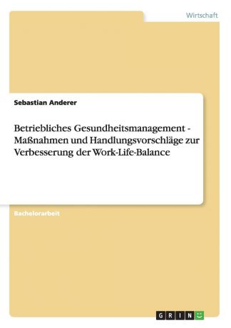 Sebastian Anderer Betriebliches Gesundheitsmanagement - Massnahmen und Handlungsvorschlage zur Verbesserung der Work-Life-Balance