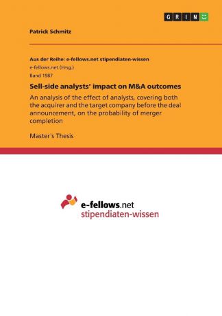 Patrick Schmitz Sell-side analysts. impact on M.A outcomes