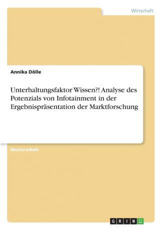 Annika Dölle Unterhaltungsfaktor Wissen.. Analyse des Potenzials von Infotainment in der Ergebnisprasentation der Marktforschung