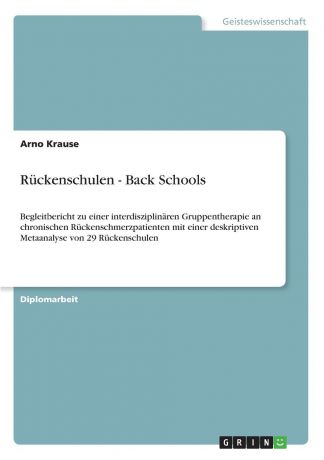 Arno Krause Ruckenschulen - Back Schools